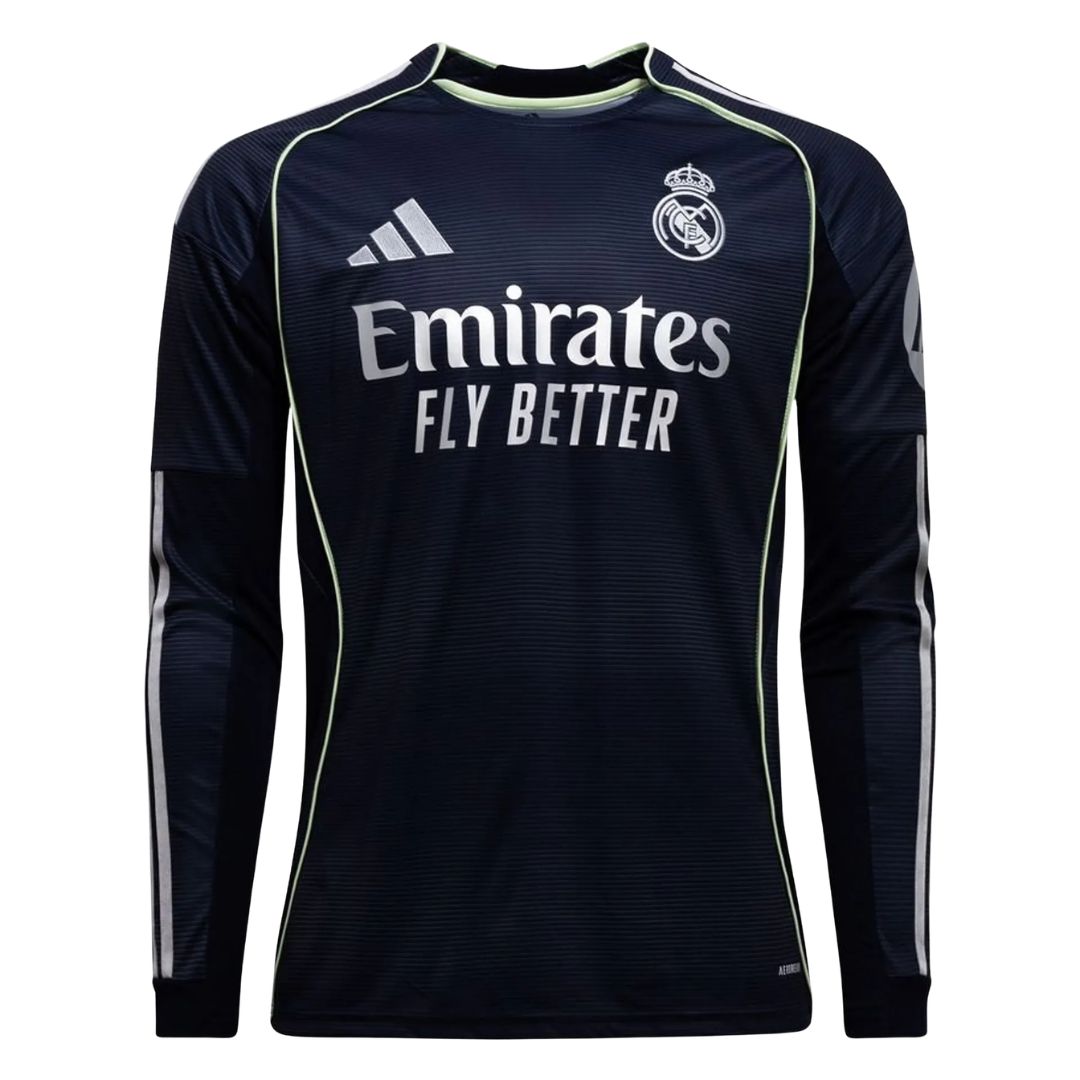 Real Madrid Away Shirt 2025-26 Long Sleeves