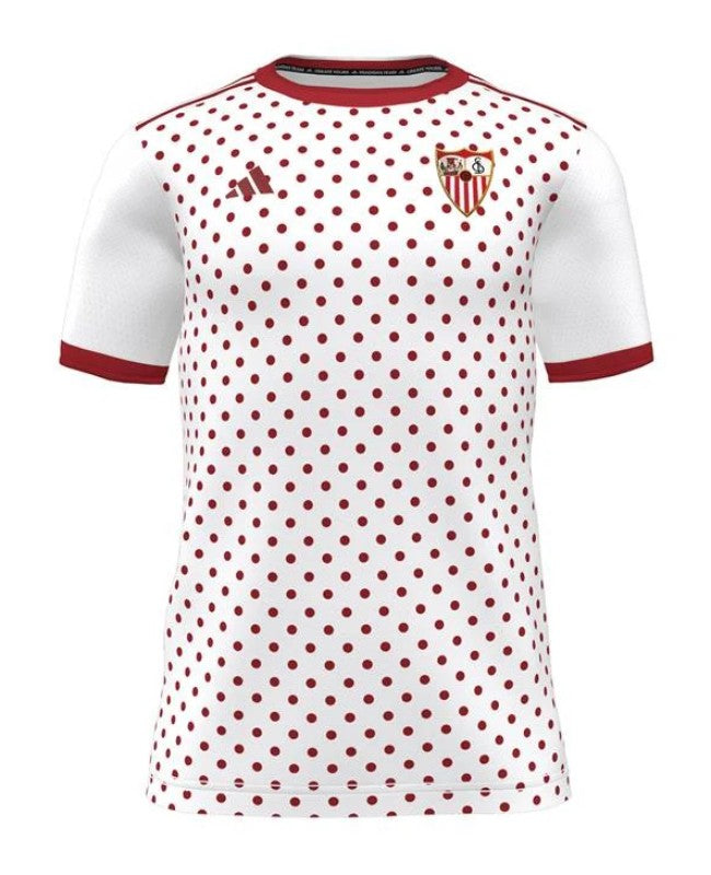 Sevilla FC 2025-26 White Pre-Match Shirt