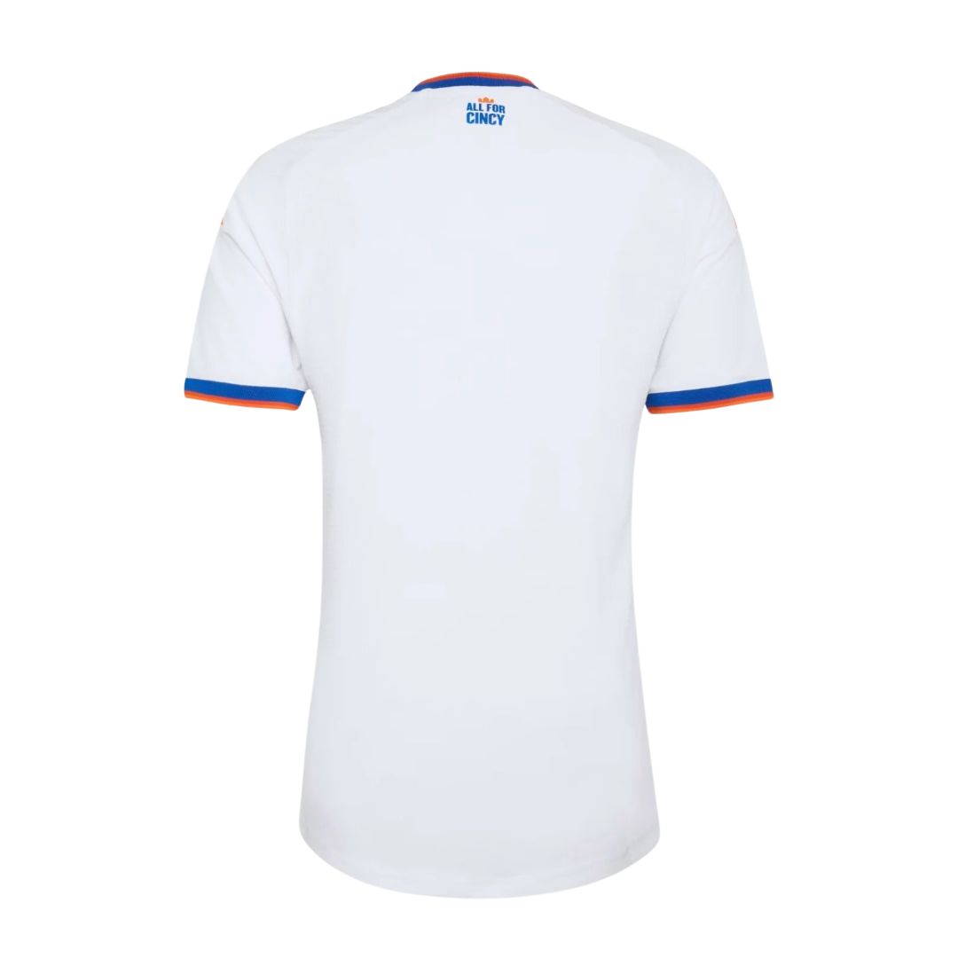FC Cincinnati 2026 away shirt back view in white