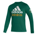 Portland Timbers 2026 long sleeve travel shirt front in green with white logo