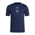 San Jose Earthquakes 2026 navy travel shirt front with club crest