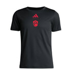 St. Louis City 2026 travel shirt front, black with red crest