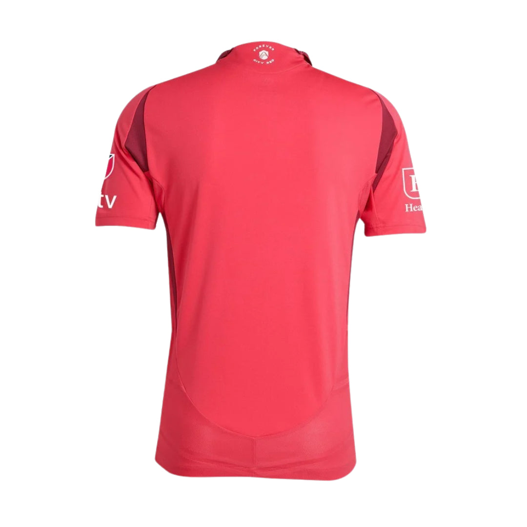 St. Louis City 2026 home shirt back view in CITY Red
