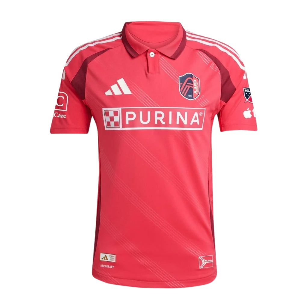 St. Louis City 2026 home shirt front, Forever CITY Red kit