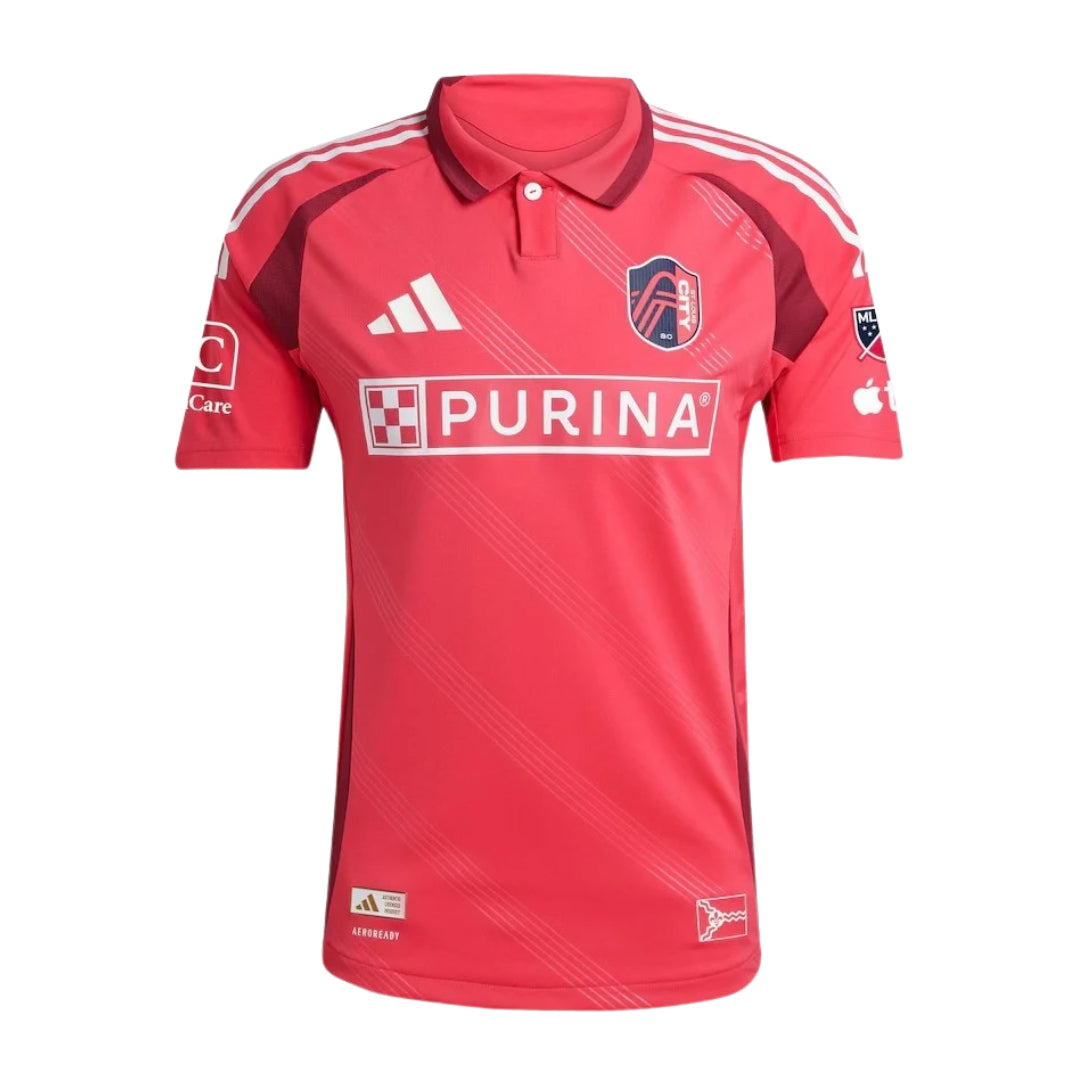 St. Louis City 2026 home shirt front, Forever CITY Red kit
