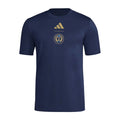Philadelphia Union 2026 navy travel shirt front with small club crest