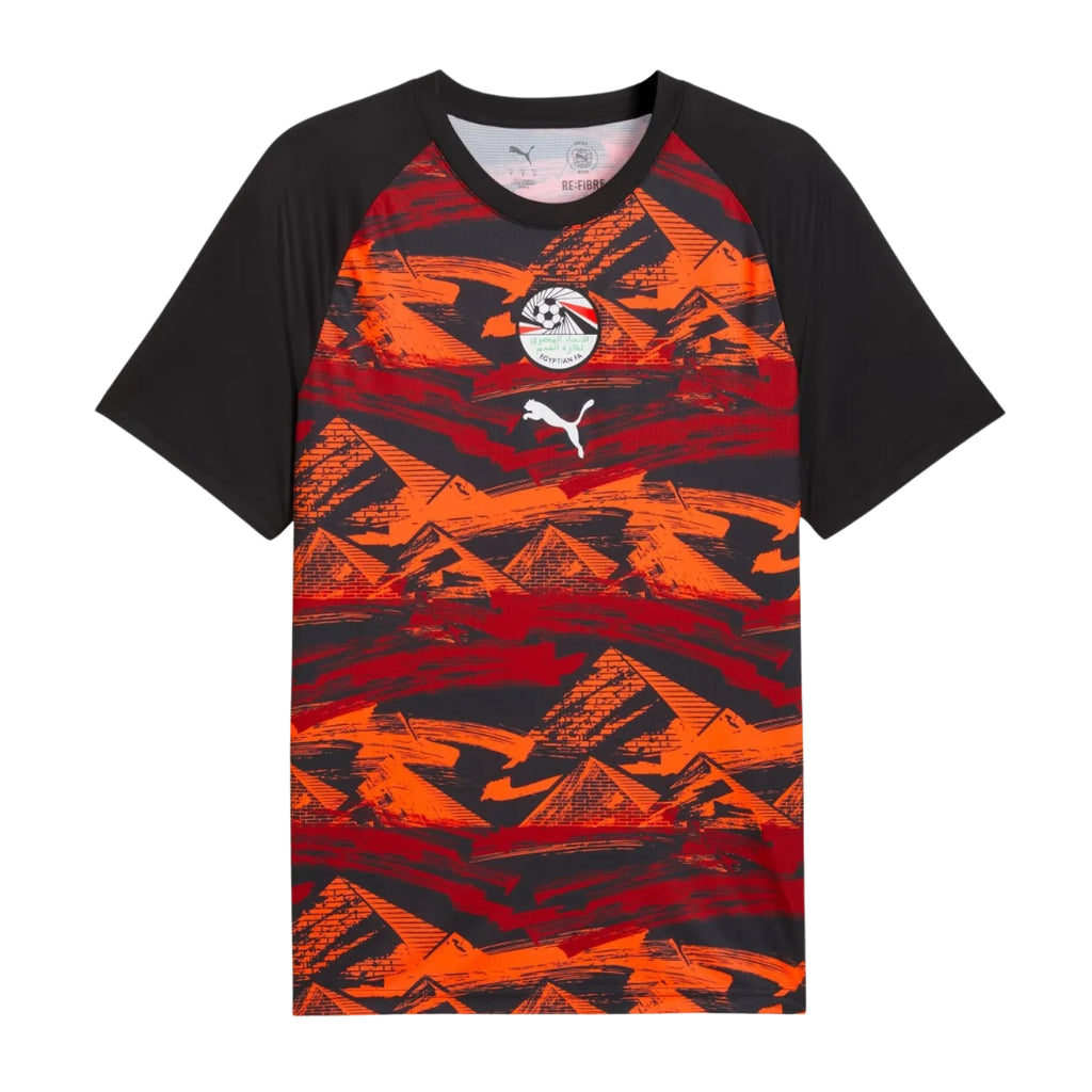 Egypt 2026 pre-match shirt front with desert mountain print