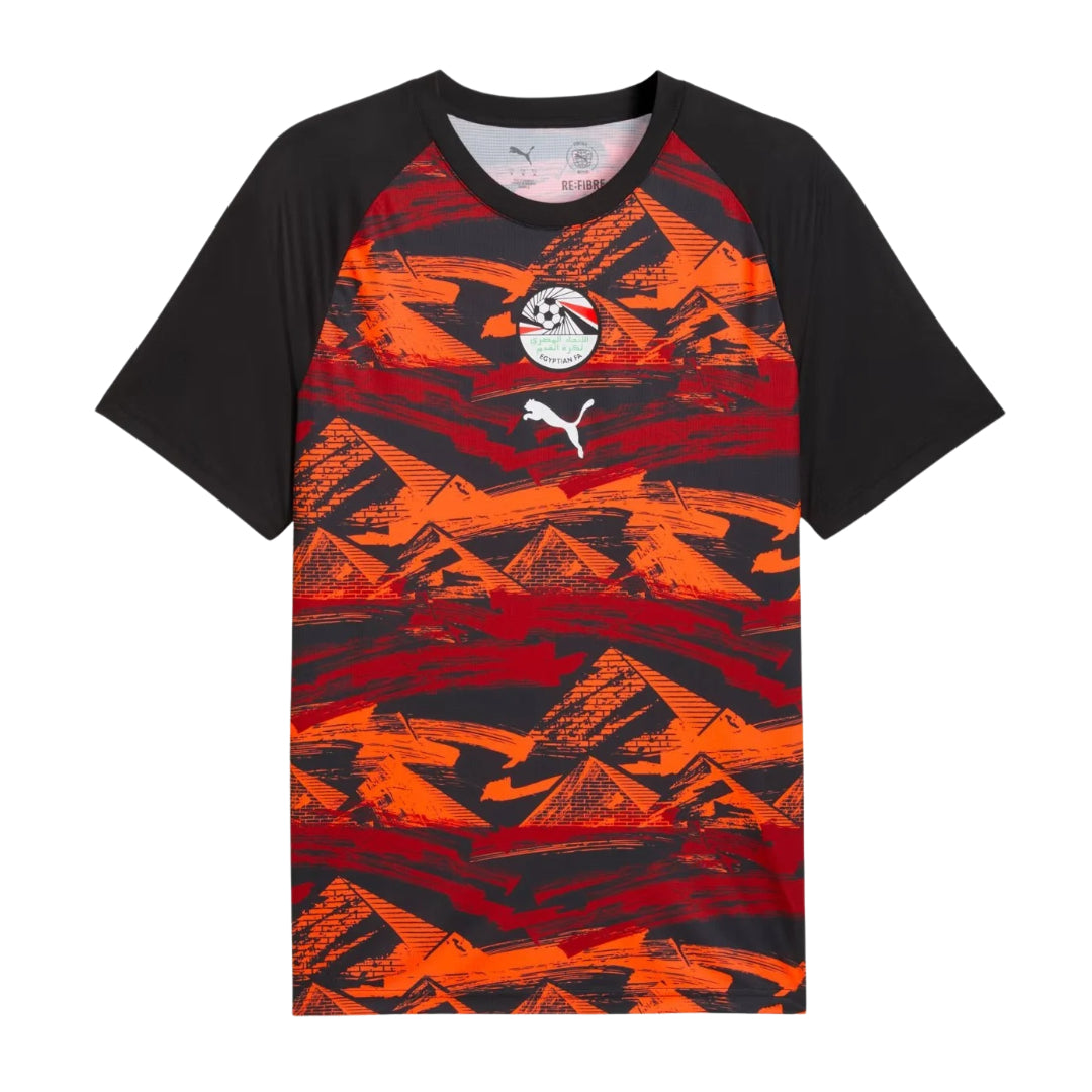 Egypt 2026 pre-match shirt front with desert mountain print