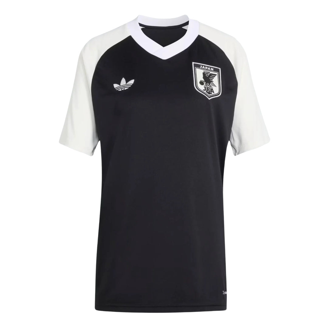 Japan 2026 pre-match away shirt front in black and white