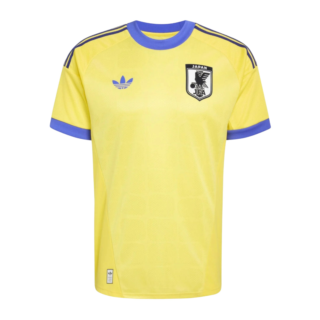 Japan 2026 yellow goalkeeper shirt front with blue trim