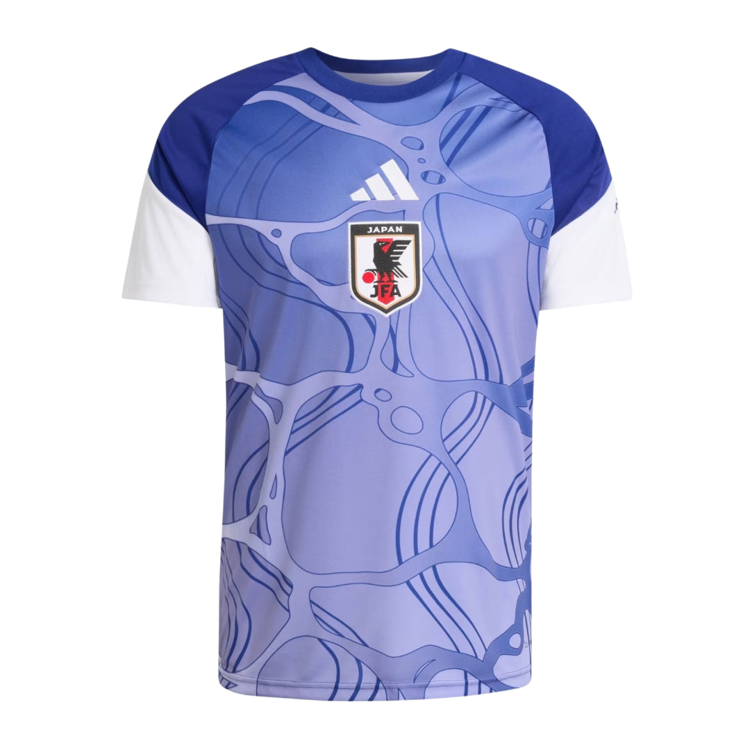 Japan 2026 pre-match home shirt front with ripple print