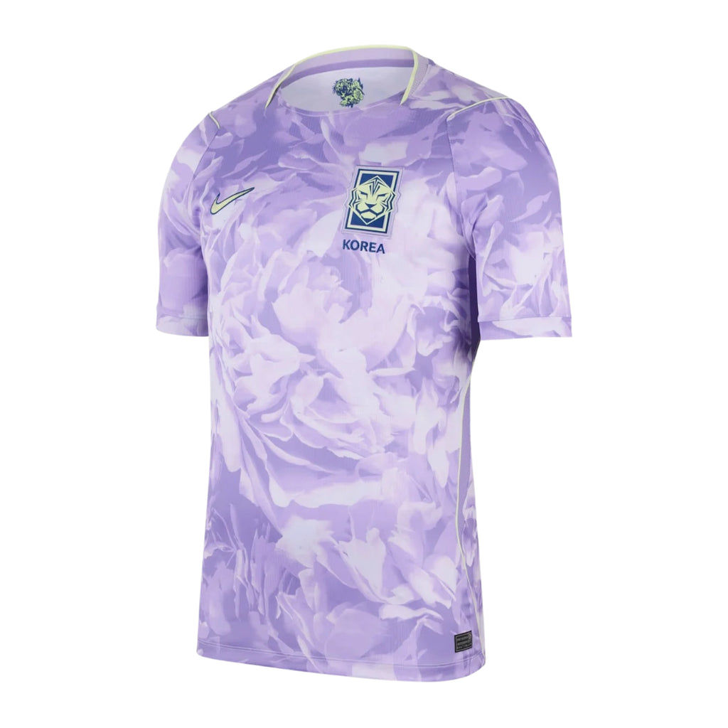 South Korea 2026 away shirt front, lilac brush print