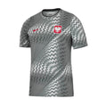 Poland 2026 pre-match shirt front with zigzag print