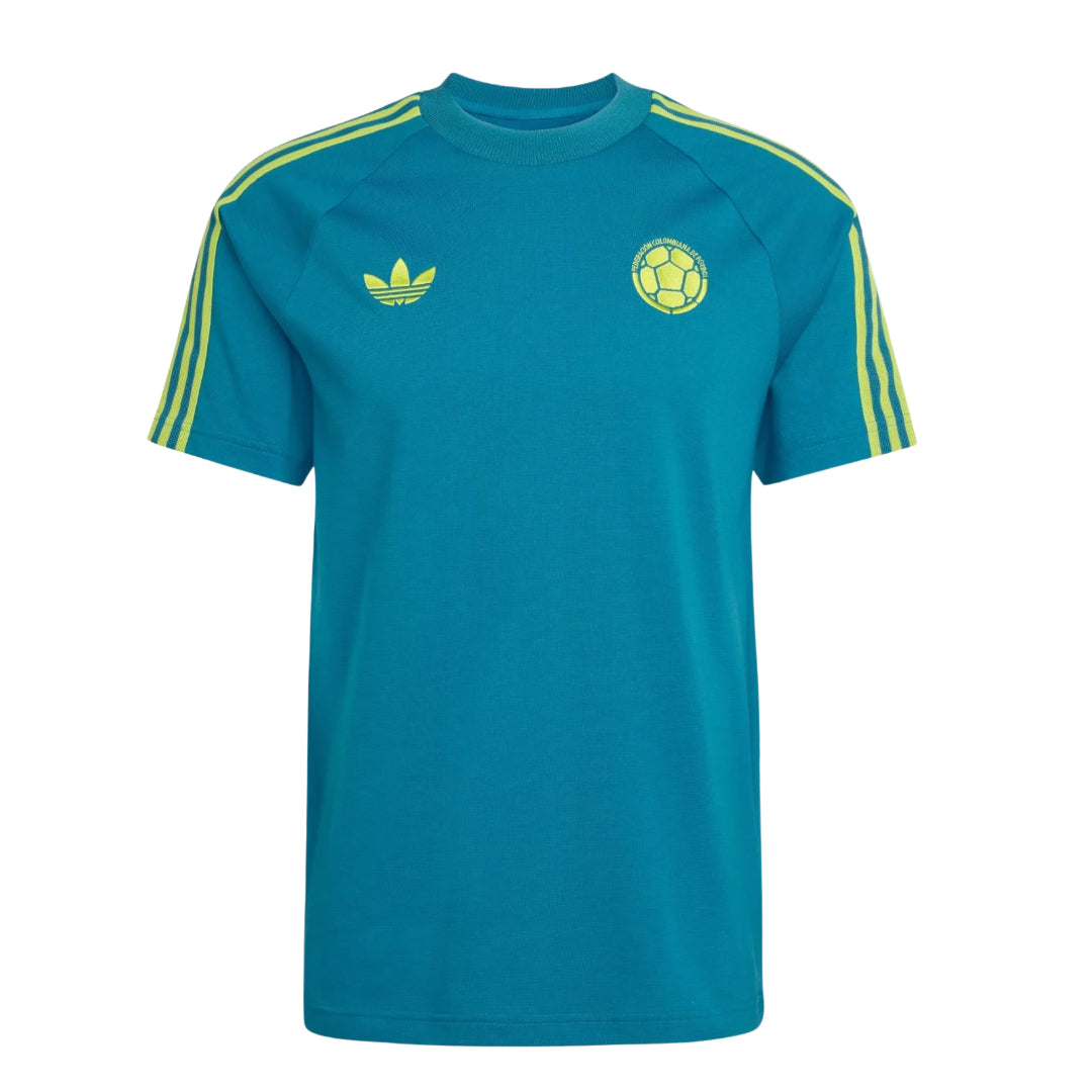 Colombia 2026 teal travel shirt front