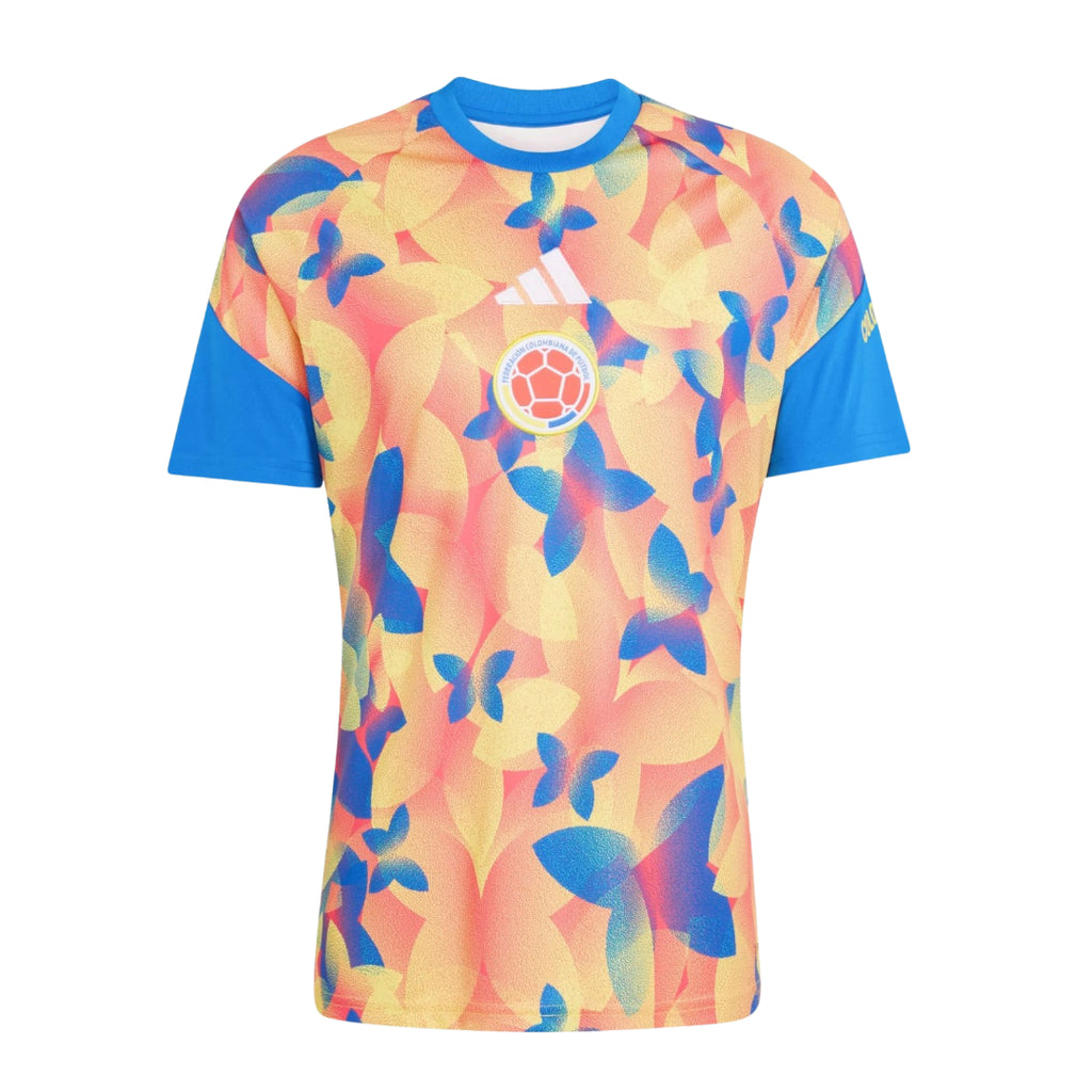 Colombia 2026 pre-match home shirt front with colourful print