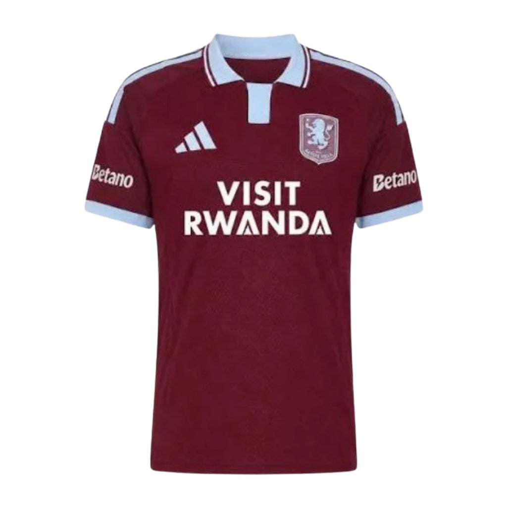 Aston Villa 2026-27 home shirt front in claret with light blue trim