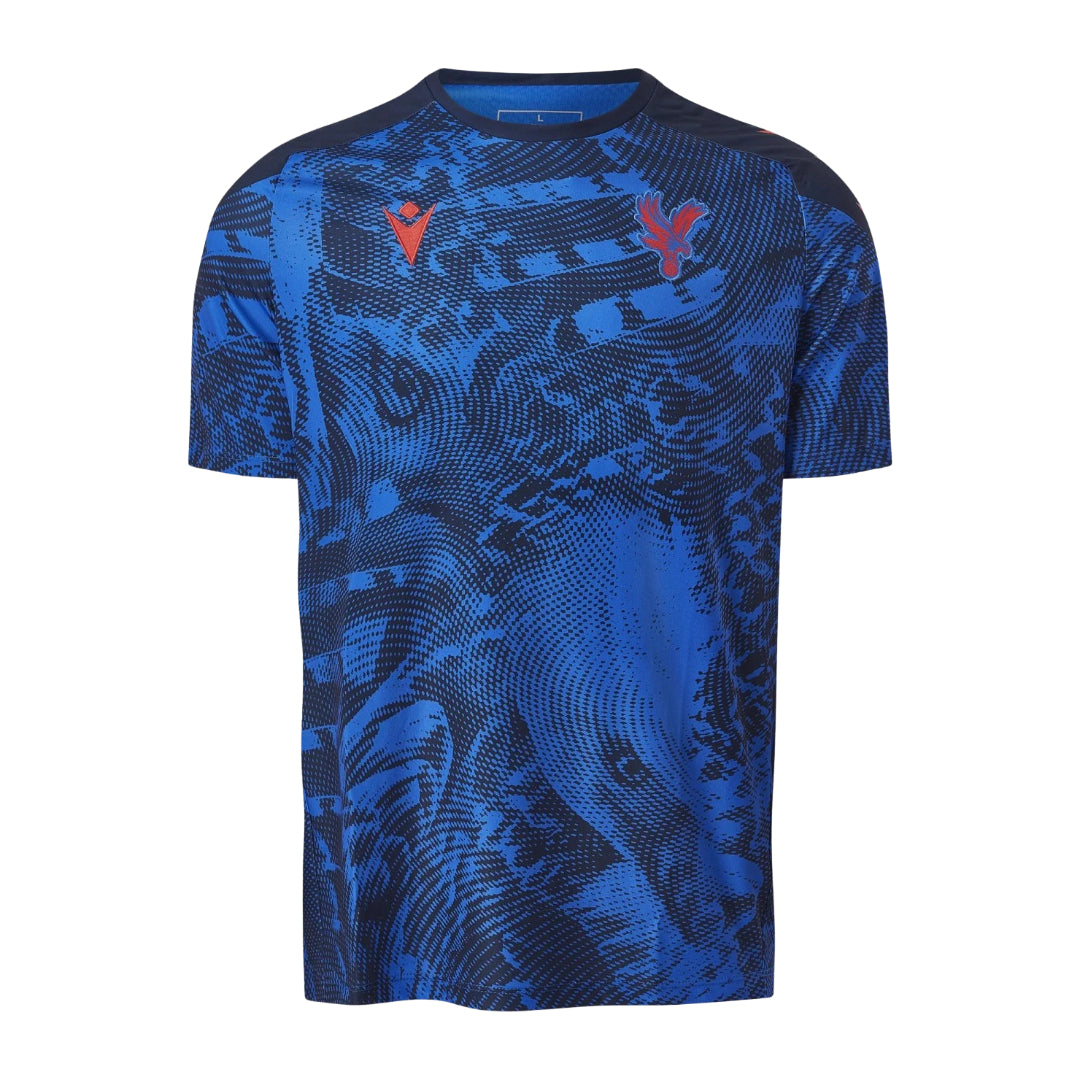 Crystal Palace 2026-27 pre-match shirt front with blue abstract print