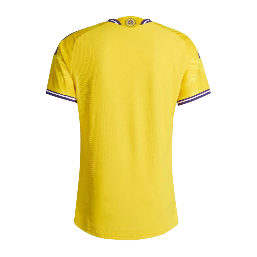 Orlando City 2026 away shirt back view in yellow