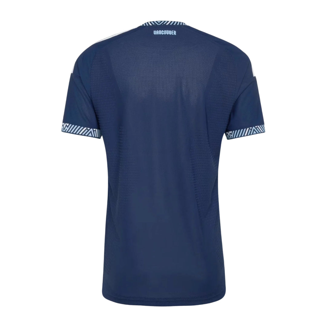 Vancouver Whitecaps 2026 away shirt back view in navy