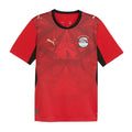 Egypt 2026 home shirt front, red with pyramid pattern