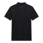 Netherlands 2026 black travel polo shirt back view