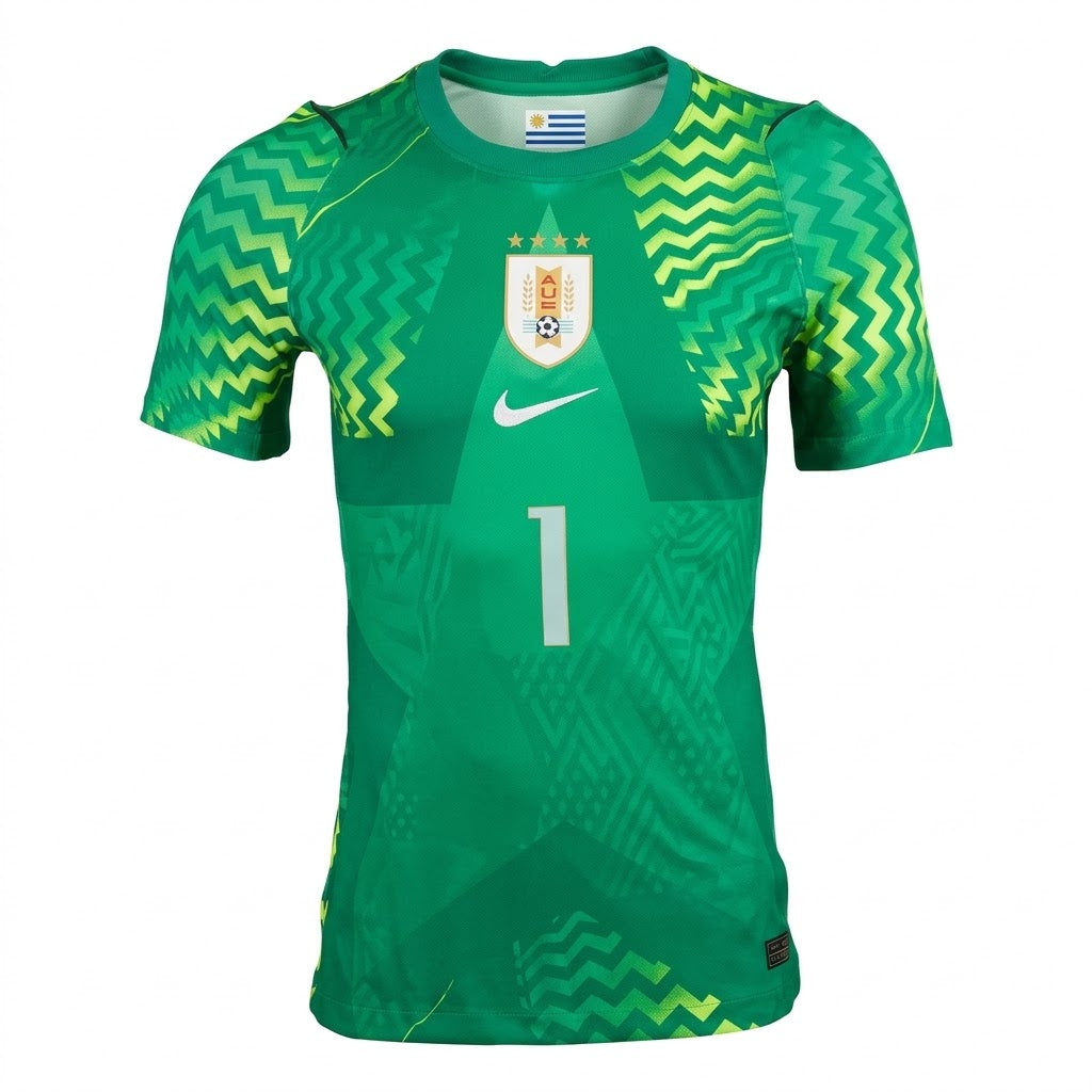 Uruguay 2026 green goalkeeper shirt front