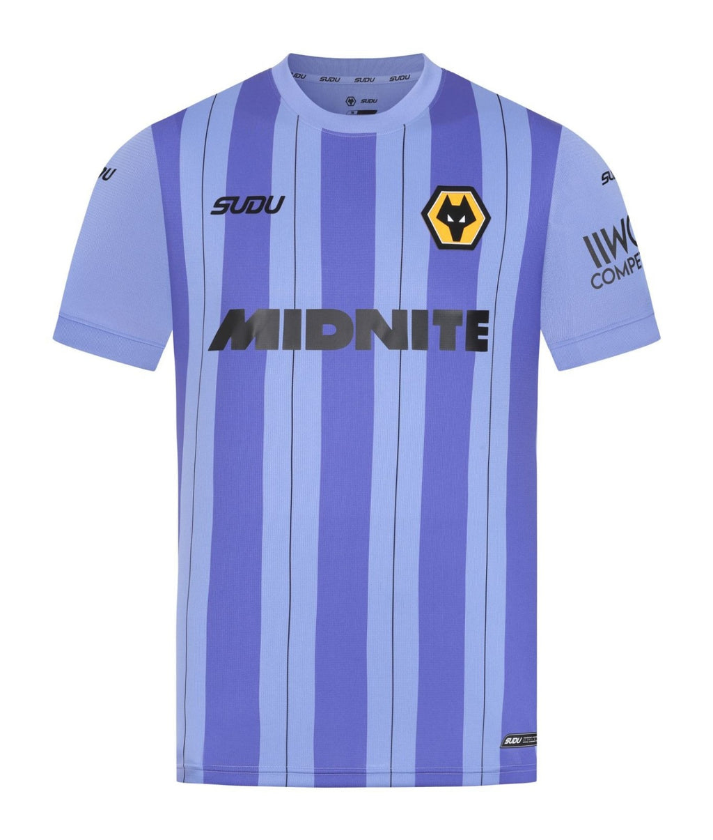 Wolves 2026-27 goalkeeper away shirt front with lilac stripes