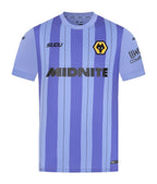 Wolves 2026-27 goalkeeper away shirt front with lilac stripes
