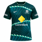 Australia 2026 pre-match shirt front, dark green with CommBank sponsor
