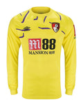 AFC Bournemouth 2019-20 goalkeeper away shirt front in yellow, long sleeve