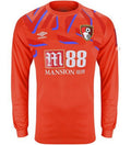 AFC Bournemouth 2019-20 goalkeeper third shirt front in orange red, long sleeve