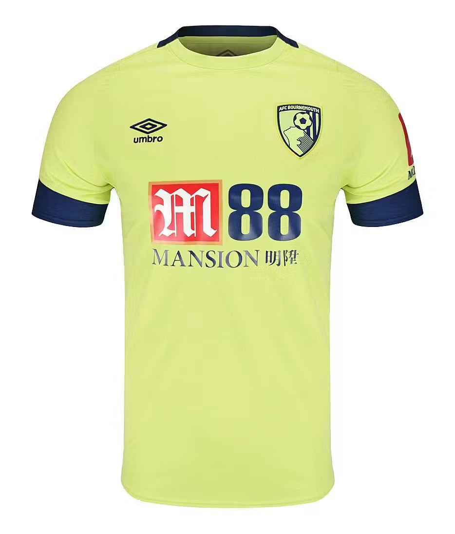 AFC Bournemouth 2019-20 third shirt front in lime yellow