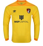 AFC Bournemouth 2020-21 goalkeeper home shirt front in yellow, long sleeve