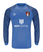 AFC Bournemouth 2021-22 goalkeeper away shirt front in royal blue, long sleeve