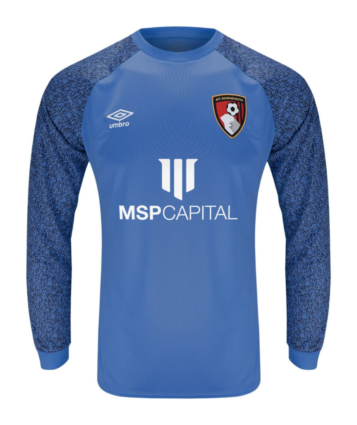 AFC Bournemouth 2021-22 goalkeeper away shirt front in royal blue, long sleeve