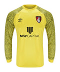 AFC Bournemouth 2021-22 goalkeeper home shirt front in yellow, long sleeve