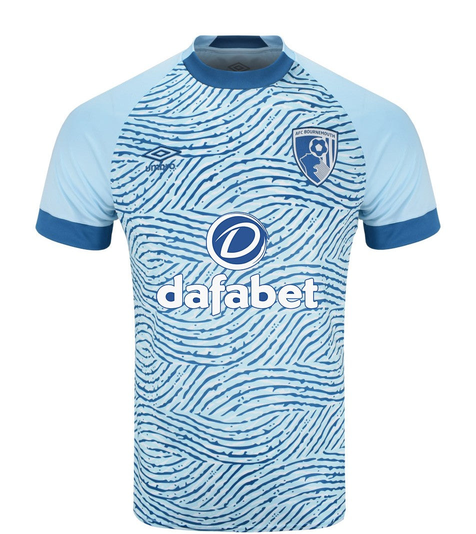 AFC Bournemouth 2023-24 away shirt front in light blue