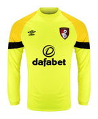 AFC Bournemouth 2023-24 goalkeeper home shirt front in neon yellow, long sleeve