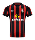 AFC Bournemouth 2023-24 home shirt front in red and black stripes