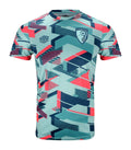 AFC Bournemouth 2023-24 pre-match shirt front in mint and coral