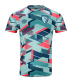 AFC Bournemouth 2023-24 pre-match shirt front in mint and coral