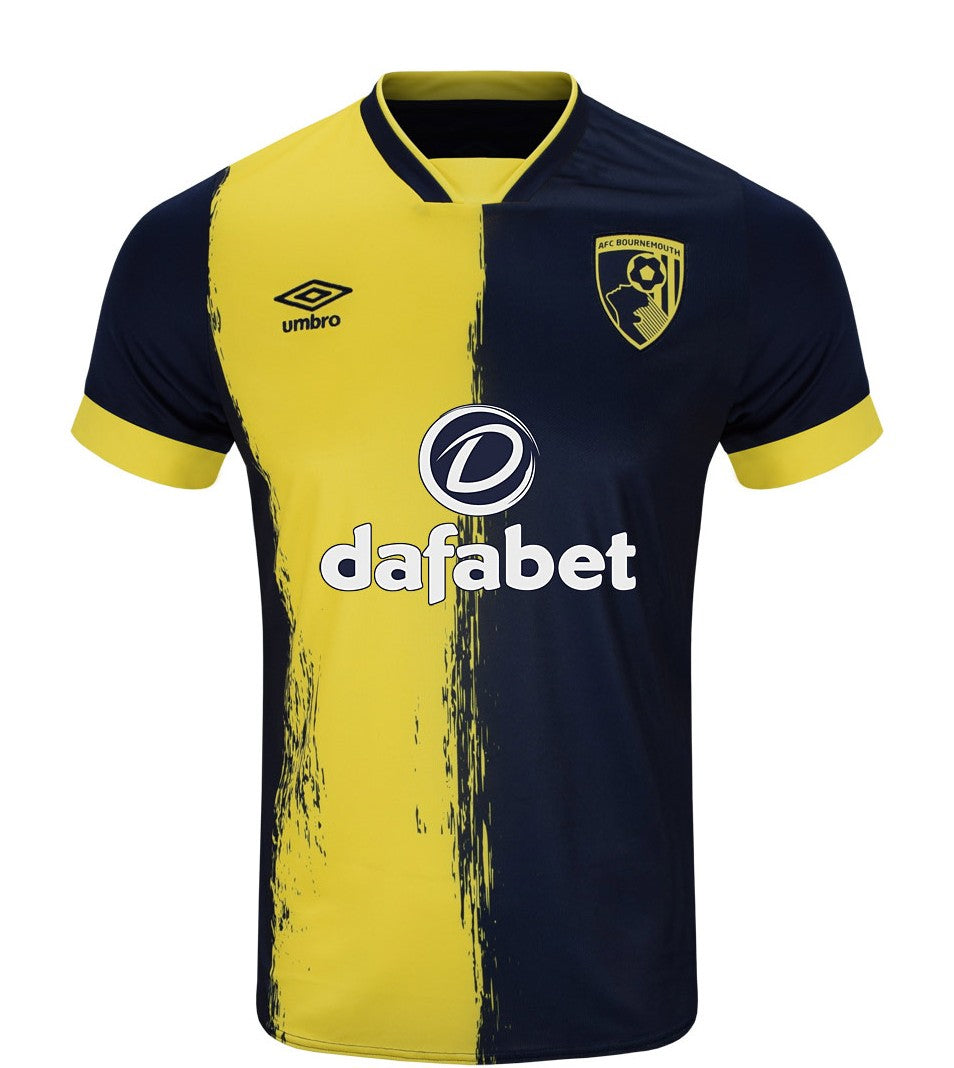AFC Bournemouth 2023-24 third shirt front in navy and yellow
