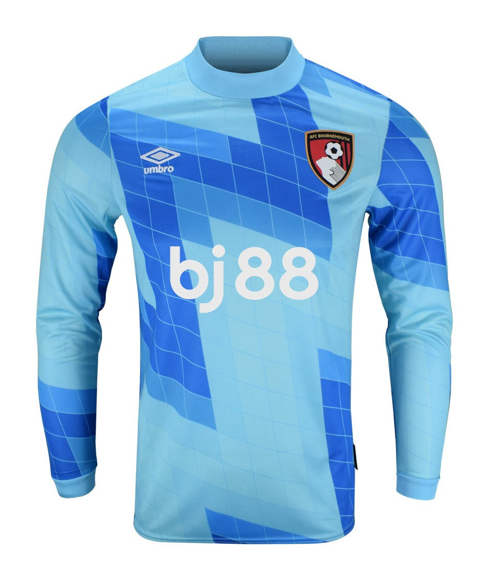 AFC Bournemouth 2024-25 goalkeeper away shirt front in sky blue, long sleeve