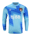 AFC Bournemouth 2024-25 goalkeeper away shirt front in sky blue, long sleeve