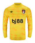 AFC Bournemouth 2024-25 goalkeeper home shirt front in yellow, long sleeve