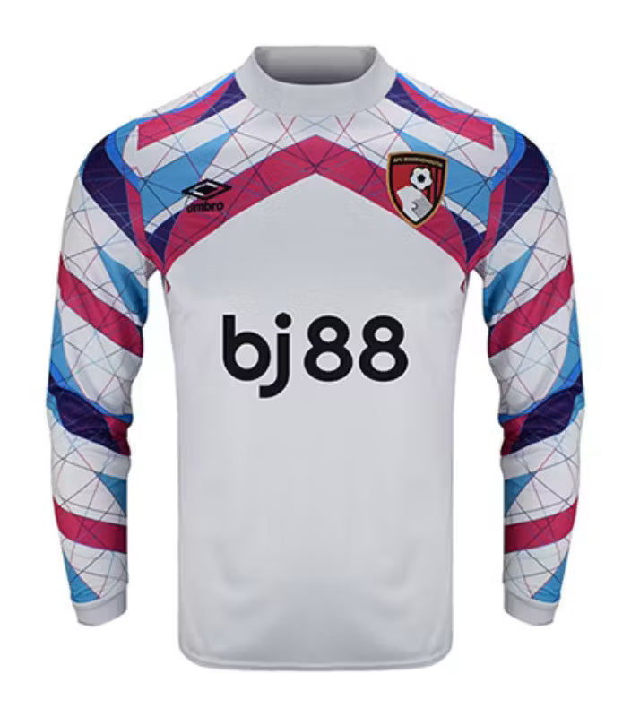AFC Bournemouth 2024-25 goalkeeper third shirt front in white, long sleeve