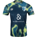 AFC Bournemouth 2024-25 green pre-match shirt front in teal with lime swirls