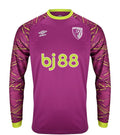 AFC Bournemouth 2025-26 goalkeeper away shirt front in magenta, long sleeve