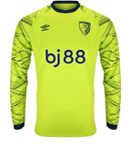 AFC Bournemouth 2025-26 goalkeeper home shirt front in lime, long sleeve