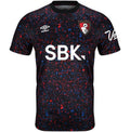AFC Bournemouth 2025-26 pre-match shirt front in black speckle